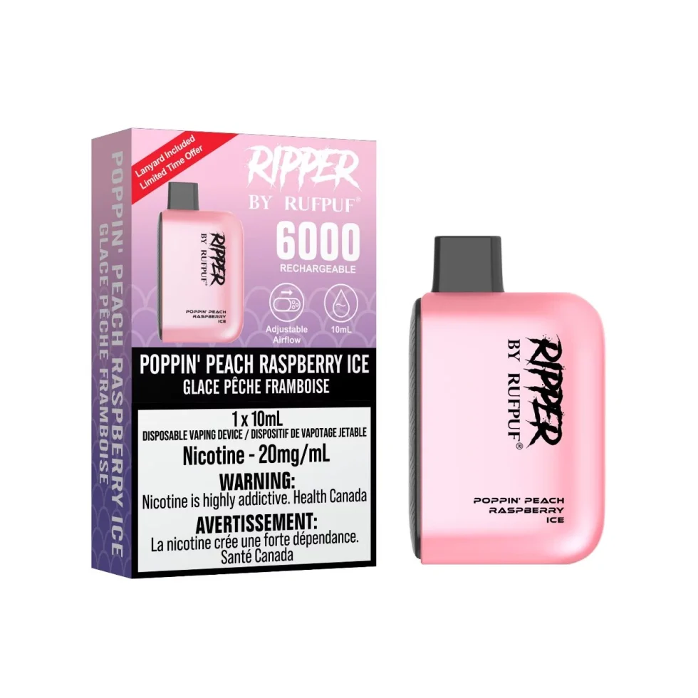 RufPuf Ripper 6000 - Poppin' Peach Rasperry Ice