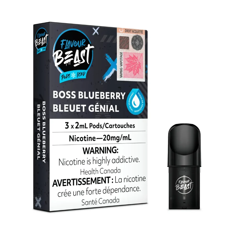 Flavour Beast Pods - Boss Blueberry Iced (3Pk)