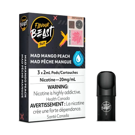 Flavour Beast Pods - Mad Mango Peach (3Pk)