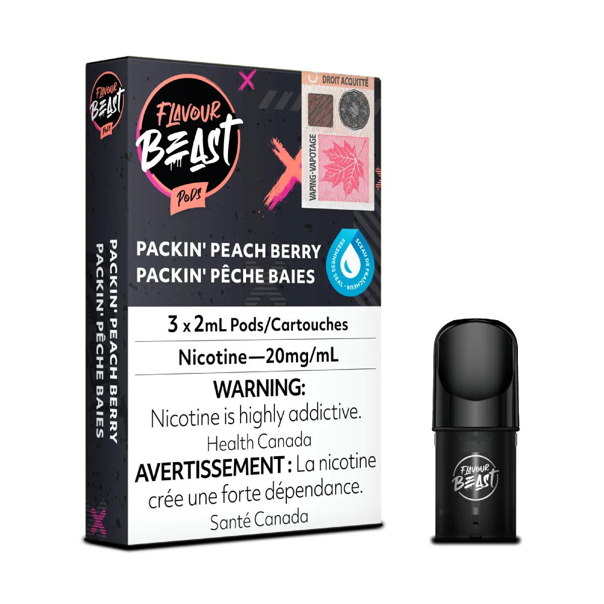 Flavour Beast Pods - Packin' Peach Berry (3Pk)
