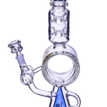 Blue Tsunami Sprinkler Donut Glass Water Pipe Bong