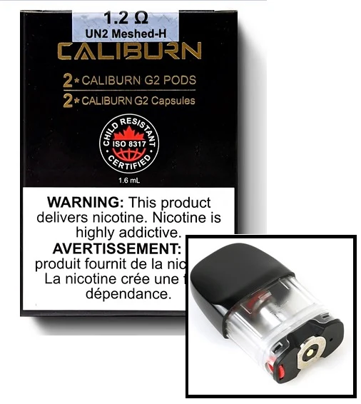 Caliburn G2 1.2 ohm Replacement Pods 2/PK [CRC Version]