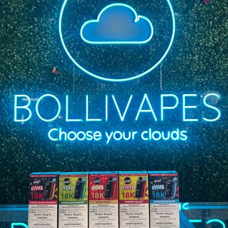 Flavour Beast HYDRA 18K Disposable Vape with up to 18,000 puffs, adjustable airflow, LED battery screen, and see-through e-liquid tank - Canada-wide delivery