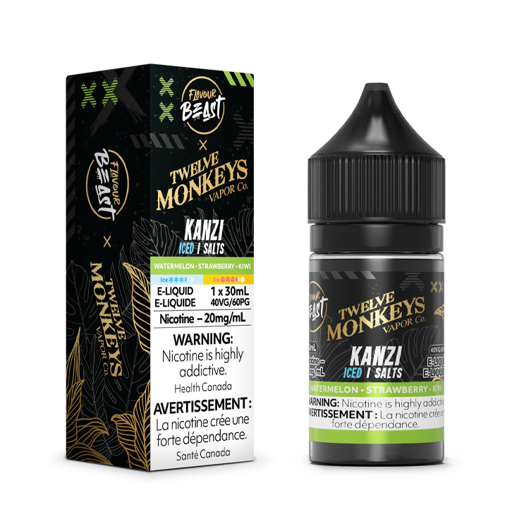 Flavor Beast x12 Monkey E-Liquid - Kanzi Iced (Watermelon.strawbery.Kiwi) 20mg/30ml Flavor Beast x12 Monkey E-Liquid - Kanzi Iced (Watermelon.strawbery.Kiwi) 20mg/30ml