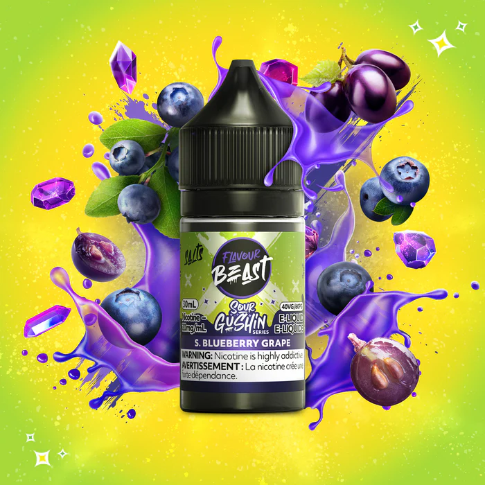 Flavour Beast E-Liquid – SOUR GUSHIN S. Blueberry Grape 20mg/30mL Flavour Beast E-Liquid – SOUR GUSHIN S. Blueberry Grape 20mg/30mL