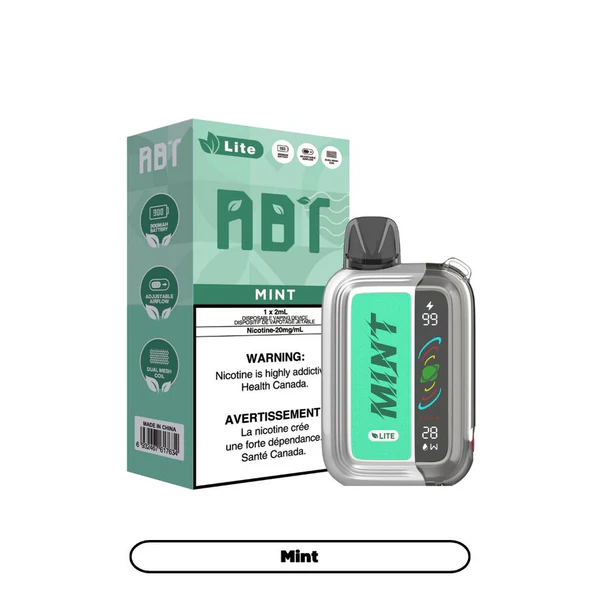 ABT 32K – Disposable Vape – 32000 Puffs | Free Local Delivery Vancouver ABT Lite 32K Mint vape flavour Canada smooth disposable vape