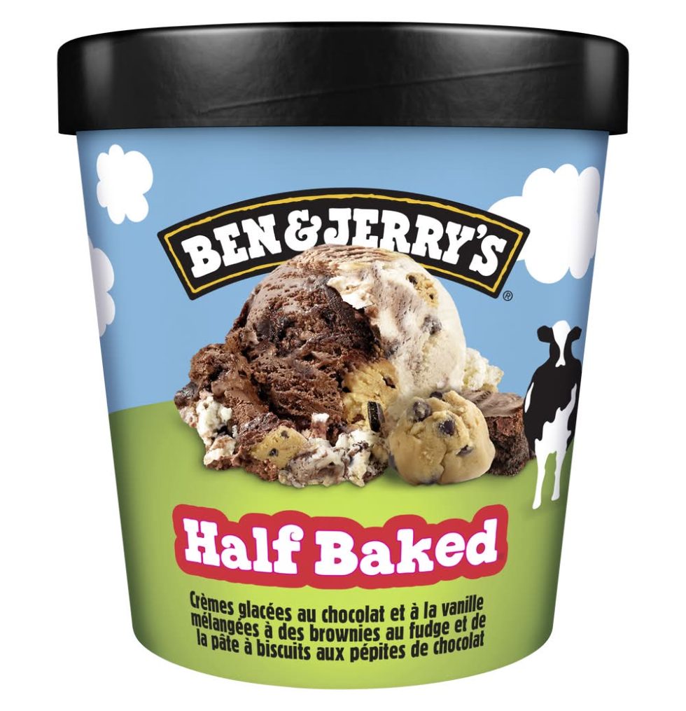Ben & Jerry's Ice Cream - Half Baked Chocolate & Vanilla (473 ml)