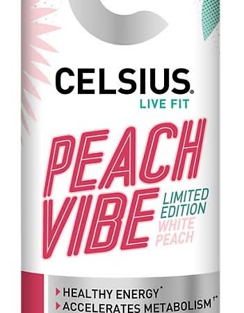 Celsius Sparkling Zero Sugar Energy Drinks - Peach (355 ml)