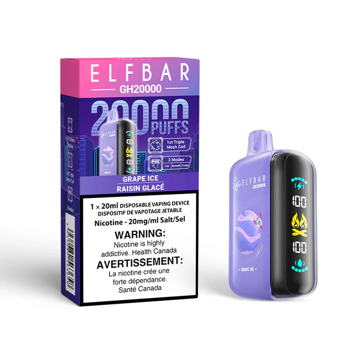 ELFBAR GH20K 20000 Puffs - Grape Ice ELFBAR GH20K 20000 Puffs - Grape Ice
