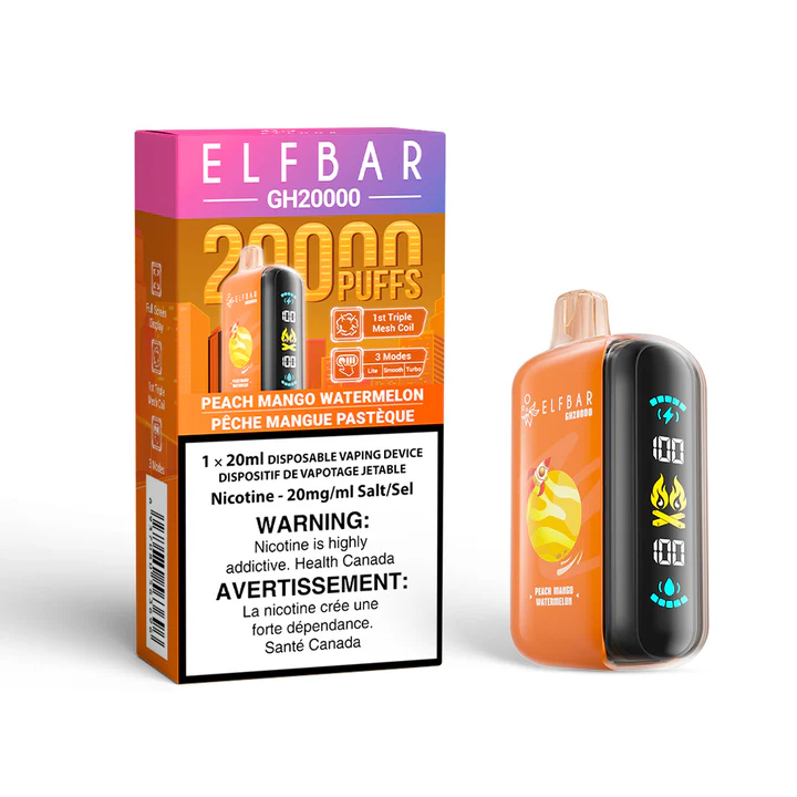 ELFBAR GH20K 20000 Puffs - Peach Mango Watermelon ELFBAR GH20K 20000 Puffs - Peach Mango Watermelon