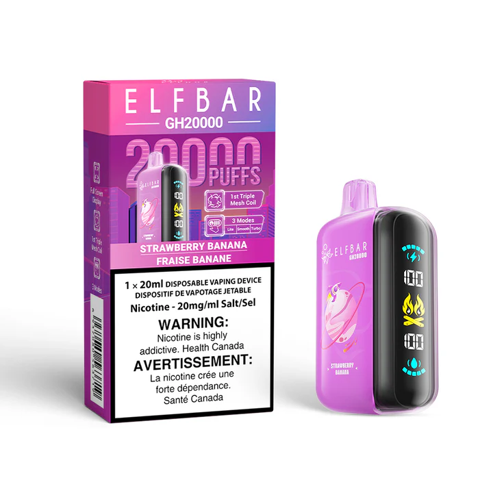 ELFBAR GH20K 20000 Puffs - Strawberry Banana ELFBAR GH20K 20000 Puffs - Strawberry Banana