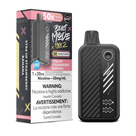 Flavour Beast Mode Max 2 - Str8 Up Strawberry Banana Iced