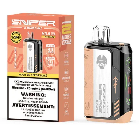 Sniper 20K – Disposable Vape – 20000 Puffs - Peach Ice