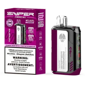 Sniper 20K – Disposable Vape – 20000 Puffs - Strawberry Dragonfruit Ice