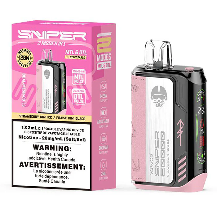 Sniper 20K – Disposable Vape – 20000 Puffs - Strawberry Kiwi Sniper 20K – Disposable Vape – 20000 Puffs - Strawberry Kiwi