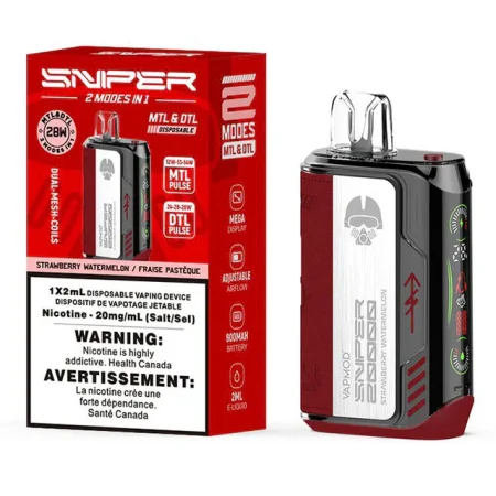 Sniper 20K – Disposable Vape – 20000 Puffs - Strawberry Watermelon