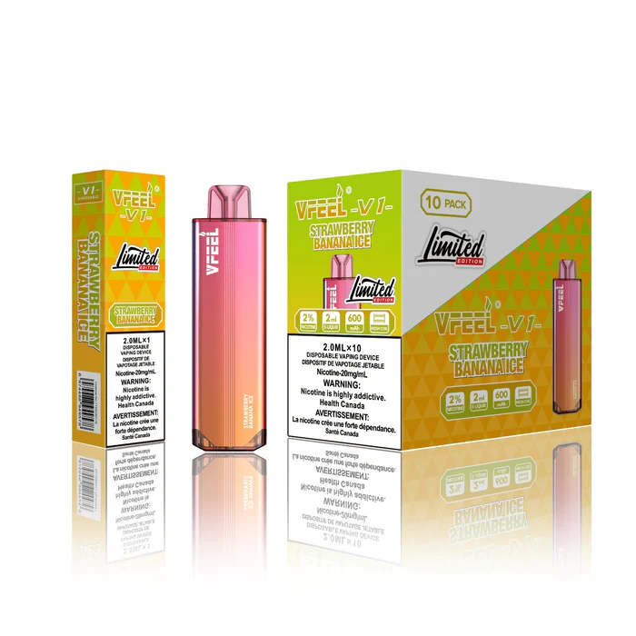 VFEEL V1 (Intense) BOLD 6000 Puffs – Strawberry Banana Ice VFEEL V1 (Intense) BOLD 6000 Puffs – Strawberry Banana Ice