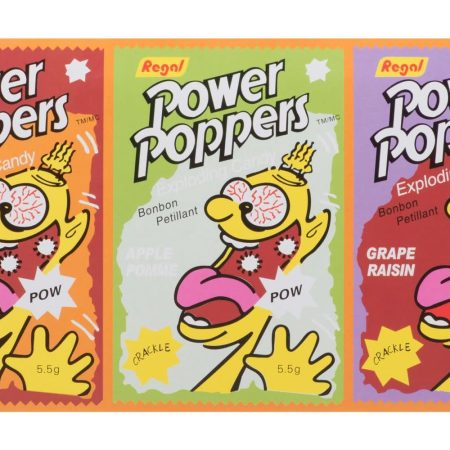 Regal Power Poppers Exploding Candy - Strawberry, Grape, OR Green Apple (3 x 5.5g)