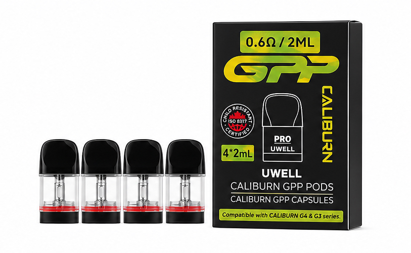 Uwell Caliburn GPP Replacement Pods 0.6 Ohm 2mL (4 pieces) Uwell Caliburn GPP Replacement Pods 0.6 Ohm 2mL (4 pieces)
