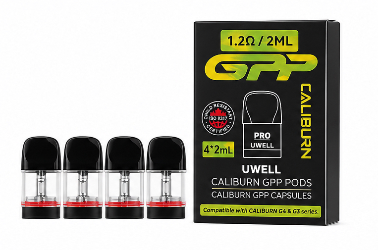 Uwell Caliburn GPP Replacement Pods 1.2 Ohm 2mL (4 pieces) Uwell Caliburn GPP Replacement Pods 1.2 Ohm 2mL (4 pieces)